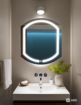 Espejo ovalado Ard para baño con luz led Luminous Capsule
