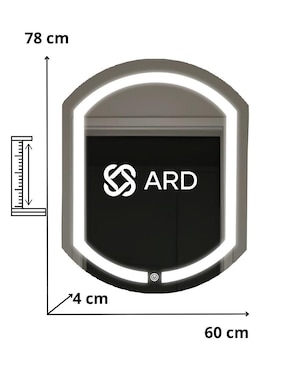 Espejo ovalado Ard para baño con luz Led Luminous Capsule