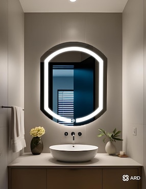Espejo ovalado Ard para baño con luz Led Luminous Capsule