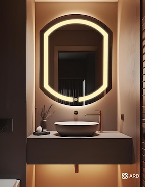 Espejo ovalado Ard para baño con luz Led Luminous Capsule