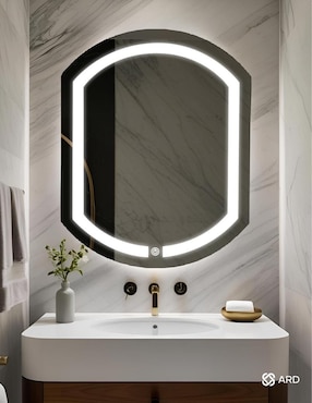 Espejo ovalado Ard para baño con luz Led Luminous Capsule
