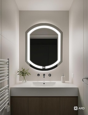 Espejo ovalado Ard para baño con luz Led Luminous Capsule