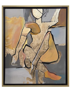 Pintura Aurora Dorada técnica acrílico Lune Art Gallery