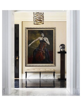 Pintura Cello Woman técnica óleo Lune Art Gallery Representaciones antiguas