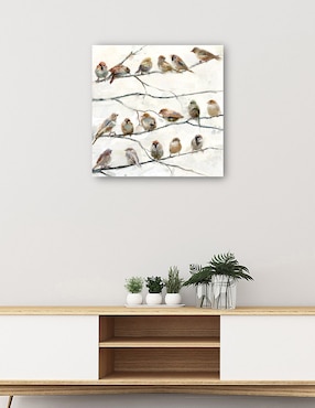 Cuadro decorativo Aves de la misma pluma técnica mixta Cuadros Jr Naturaleza