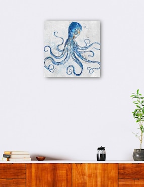 Cuadro decorativo Pulpo técnica mixta Cuadros Jr Criaturas Marinas