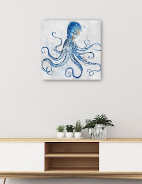 Cuadro decorativo Pulpo técnica mixta Cuadros Jr Criaturas Marinas