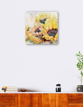 Cuadro decorativo Panel de girasoles técnica mixta Cuadros Jr Floral