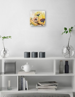 Cuadro decorativo Panel de girasoles técnica mixta Cuadros Jr Floral