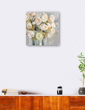 Cuadro decorativo Skylar técnica mixta Cuadros Jr Arreglo Floral