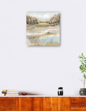 Cuadro decorativo Tranquilidad Azulada técnica mixta Cuadros Jr Lagunas