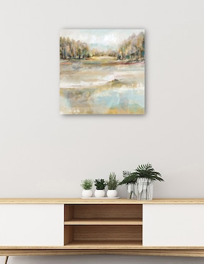 Cuadro decorativo Tranquilidad Azulada técnica mixta Cuadros Jr Lagunas