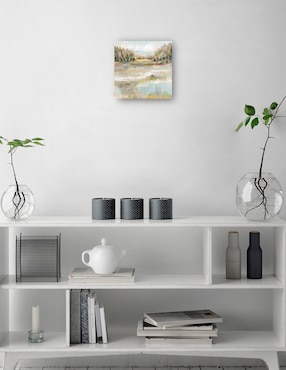 Cuadro decorativo Tranquilidad Azulada técnica mixta Cuadros Jr Lagunas