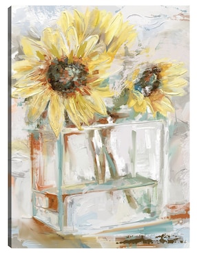 Cuadro decorativo Tournesoles técnica mixta Cuadros Jr Girasoles