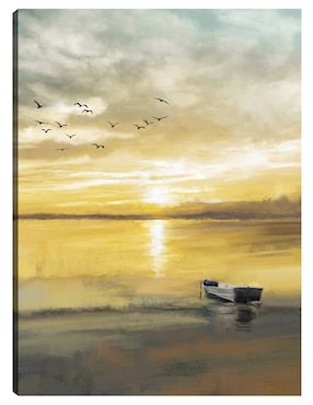 Cuadro decorativo Vuelo Nocturno técnica mixta Cuadros Jr Crepúsculo