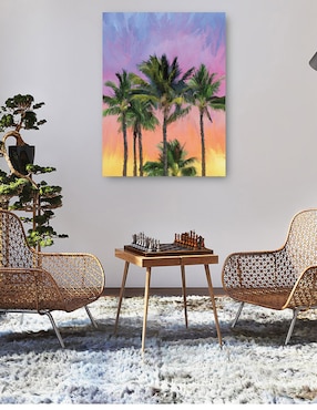 Cuadro decorativo Sorbete Atardecer técnica mixta Cuadros Jr Verano