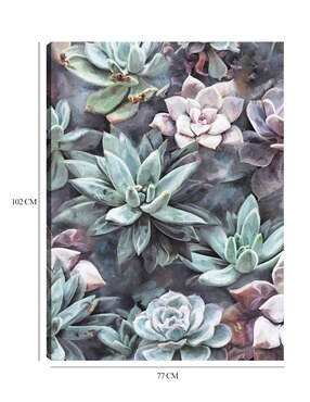 Cuadro decorativo Suculentas En Gris técnica mixta Cuadros Jr Floral