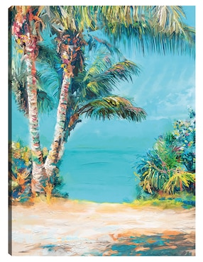 Cuadro decorativo Verde Azulado Tropical técnica mixta Cuadros Jr Trópico