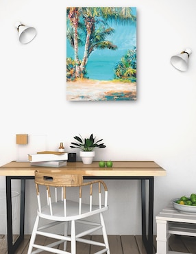 Cuadro decorativo Verde Azulado Tropical técnica mixta Cuadros Jr Trópico