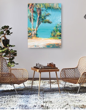 Cuadro decorativo Verde Azulado Tropical técnica mixta Cuadros Jr Trópico