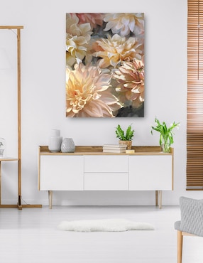 Cuadro decorativo Sherbert Dalias técnica mixta Cuadros Jr Floración