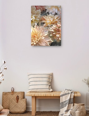 Cuadro decorativo Sherbert Dalias técnica mixta Cuadros Jr Floración