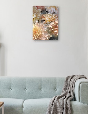 Cuadro decorativo Sherbert Dalias técnica mixta Cuadros Jr Floración