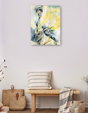 Cuadro decorativo Señorita Libertad técnica mixta Cuadros Jr Moderno