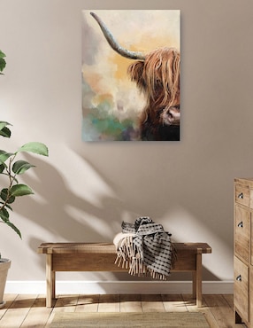 Cuadro decorativo Tierras Altas técnica mixta Cuadros Jr Animales Domésticos
