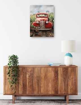 Cuadro decorativo Pequeño Camión Rojo técnica mixta Cuadros Jr Transportes
