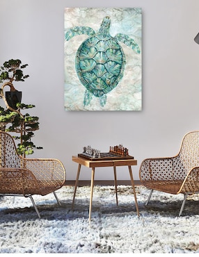Cuadro decorativo Mosaico De Tortugas Marinas técnica mixta Cuadros Jr Reptiles