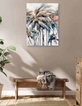 Cuadro decorativo Palmeras De La Isla técnica mixta Cuadros Jr Verano