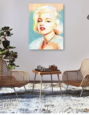 Cuadro decorativo Norma Jeane técnica mixta Cuadros Jr Famosos