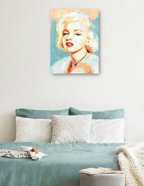Cuadro decorativo Norma Jeane técnica mixta Cuadros Jr Famosos