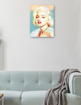 Cuadro decorativo Norma Jeane técnica mixta Cuadros Jr Famosos