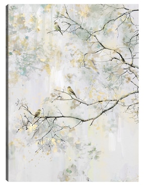 Cuadro decorativo Posado II técnica mixta Cuadros Jr Aves Silvestres