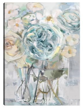 Cuadro decorativo Selecciones De Verano Azul técnica mixta Cuadros Jr Arreglo Floral