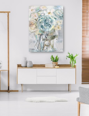 Cuadro decorativo Selecciones De Verano Azul técnica mixta Cuadros Jr Arreglo Floral