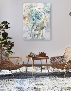 Cuadro decorativo Selecciones De Verano Azul técnica mixta Cuadros Jr Arreglo Floral