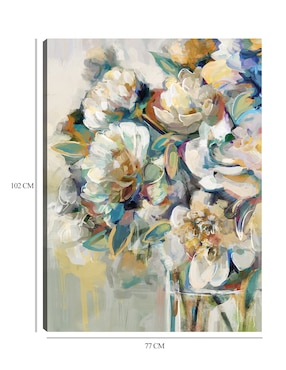 Cuadro decorativo Reunión De Peonía técnica mixta Cuadros Jr Arreglo Floral