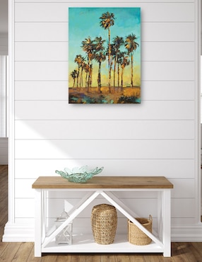 Cuadro decorativo Palmas De La Tarde técnica mixta Cuadros Jr Verano