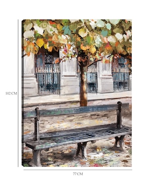 Cuadro decorativo Pausa Parisina técnica mixta Cuadros Jr Lugares