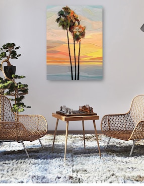 Cuadro decorativo Puesta De Sol técnica mixta Cuadros Jr Palmeras