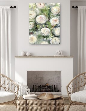 Cuadro decorativo Ranúnculo I técnica mixta Cuadros Jr Floración