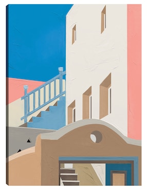 Cuadro decorativo Santorini IV técnica mixta Cuadros Jr Arquitectura