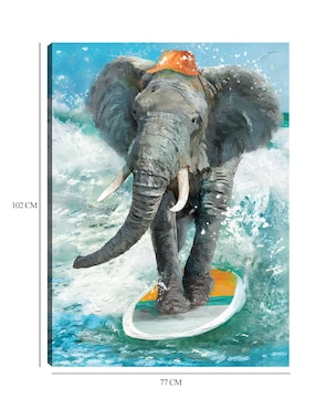 Cuadro decorativo Safari De Surf técnica mixta Cuadros Jr Diversión