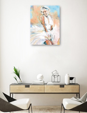 Cuadro decorativo Momento Marilyn técnica mixta Cuadros Jr Famosos