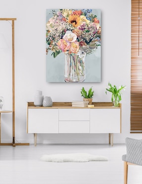 Cuadro decorativo Mazo Di Fiori técnica mixta Cuadros Jr Floreros