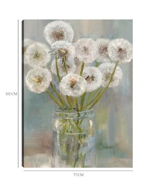 Cuadro decorativo Mason Jar Deseos II técnica mixta Cuadros Jr Floreros