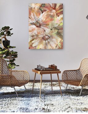 Cuadro decorativo Margaritas Preciosas técnica mixta Cuadros Jr Floración